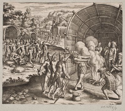 Pamuke király rezidenciájában kezdték meg ezt a szertartást alkotó: Matthäus Merian d.Æ.
