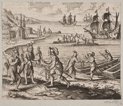 Így adtak át egy természetes kikötőt a kiküldött angoloknak alkotó: Matthäus Merian d.Æ.