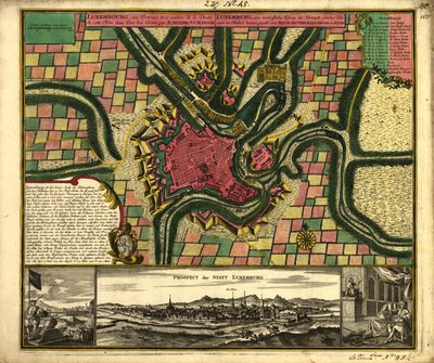 Luxemburg, az ilyen nevű hercegség nagyon híres erődítménye Hollandiában alkotó: Matthaeus Seutter