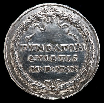 Felirat egy koszorúban [háton], 1530. alkotó: Matthes Gebel