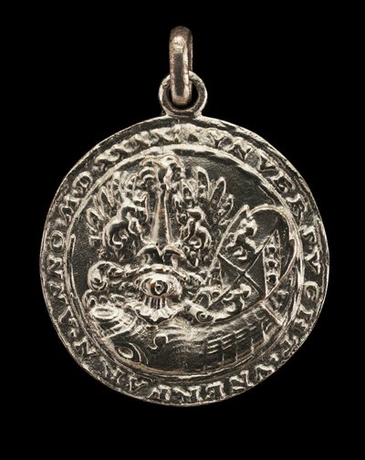 Pajzs, Cuirass, Casque és Crest [fordítva], 1541. alkotó: Matthes Gebel