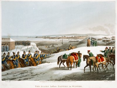 „A szövetségesek Dantzic előtt télen”, 1818 alkotó: Matthew Dubourg