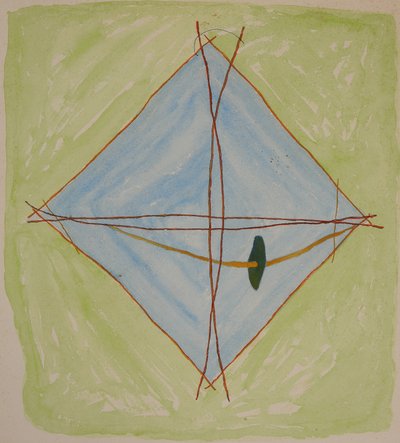 stick chart 6, 2014 (akvarell zsírkréta) alkotó: Matthew Hilton