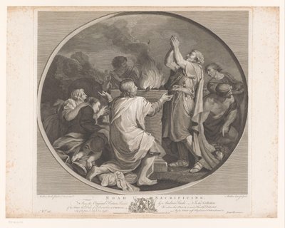 Noé áldozata Noé feláldozása (cím a tárgyon) Anglia fő festményei (sorozat címe) A legtöbb nagybetűs festmény Angliában (sorozat címe) alkotó: Matthew Liart