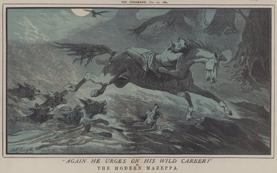 Ismét sürgeti vad karrierjét! vagy, A modern mazeppa (színes litó) alkotó: Matthew