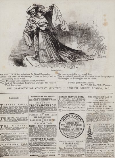 Hirdetések oldala (színes litho) alkotó: Matthew