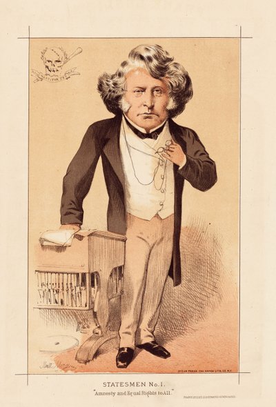 Stateman No 1, Amnesztia és egyenlő jogok mindenkinek, pub. 1871 (színes litó) alkotó: Matthew