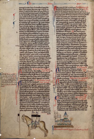 Két templomos egy lovon A Chronica maiora I. művéből Matthew Paris, 13. század alkotó: Matthew Paris