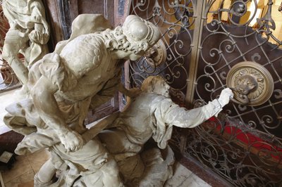 Szent Vencel meggyilkolása (márvány) alkotó: Matthias Bernard Braun