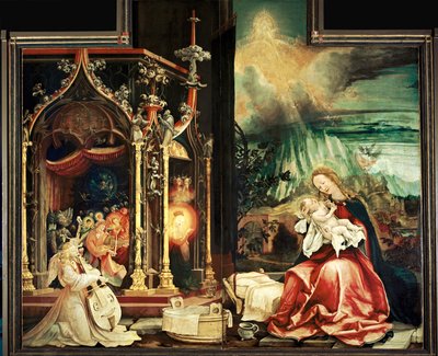 Angyalok koncertje (festmény hársfára) alkotó: Matthias Gruenewald