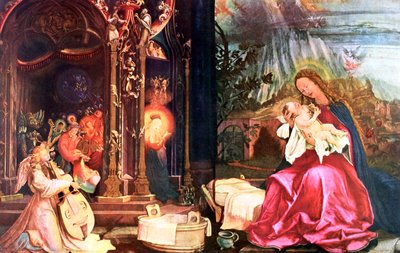 „Az isenheimi Antoninok születése”, 1490-1528 alkotó: Matthias Gruenewald