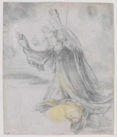 Szűz és gyermek a felhőkben, kb. 1509-1511 alkotó: Matthias Grünewald