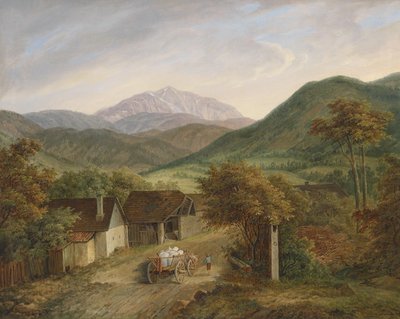Matthias Rudolf Toma A Schneeberg látképe 1860 alkotó: Matthias Rudolf Toma