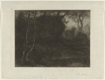 Erdő gyerekkel alkotó: Matthijs Maris