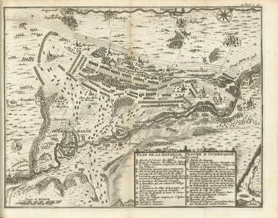 Oudenaarden-i csata, 1708 Plan de la Bataille, proche d