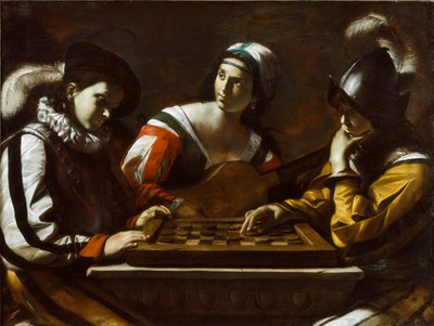 A huzatjáték, 1630-as évek alkotó: Mattia Preti