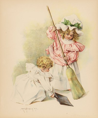 Takarítóház (színes litho) alkotó: Maud Humphrey