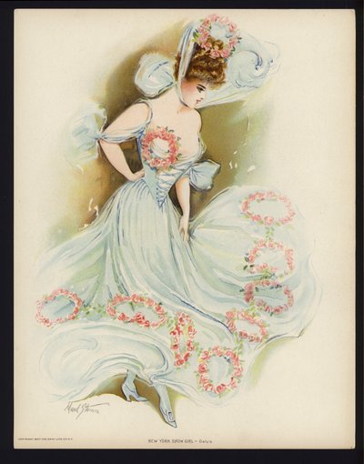 New York Show Girl: Dalys (színes litográfia) alkotó: Maud Stumm