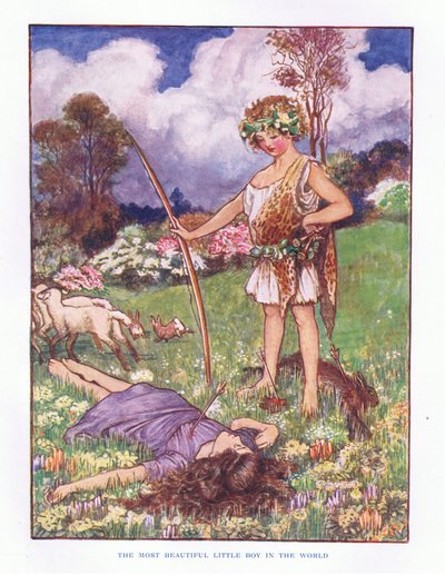 A világ legszebb kisfia, illusztráció a Lady And Fairy Tales, 1914-ből alkotó: Maud Tindal Atkinson