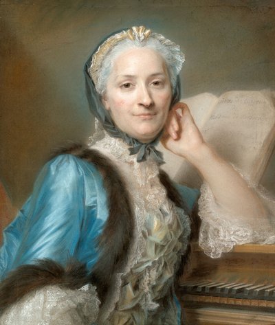 Madame Anne-Jeanne Cassanéa de Mondonville, született Boucon (1708-1780) portréja alkotó: Maurice-Quentin de La Tour