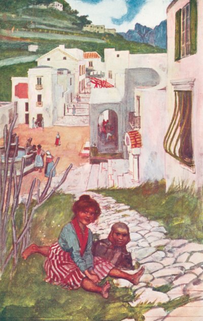 Egy utca Ravellóban (színes litho) alkotó: Maurice (after) Greiffenhagen