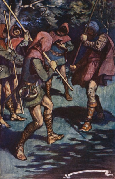 Illusztráció Sir Walter Scott Ivanhoe című művéhez (színes litográfia) alkotó: Maurice (after) Greiffenhagen