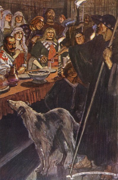 Illusztráció Sir Walter Scott Ivanhoe című művéhez (színes litográfia) alkotó: Maurice (after) Greiffenhagen