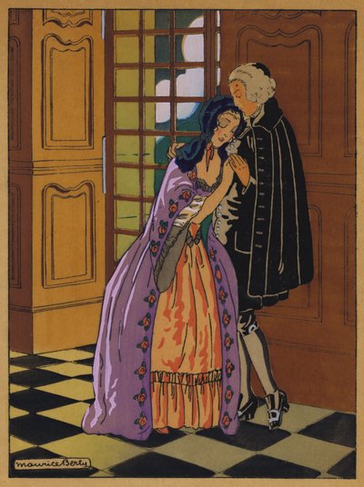 Manon Lescaut illusztrációja a történelemhez (színes litó) alkotó: Maurice Berty