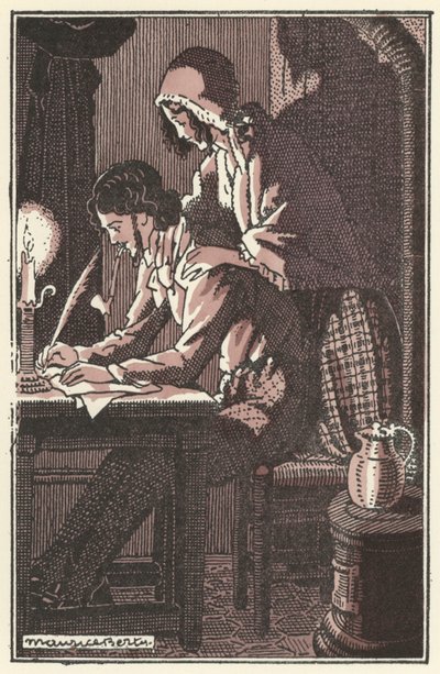 Illusztráció a Scenes de la Vie de Boheme-hez, Henri Murger (litho) alkotó: Maurice Berty