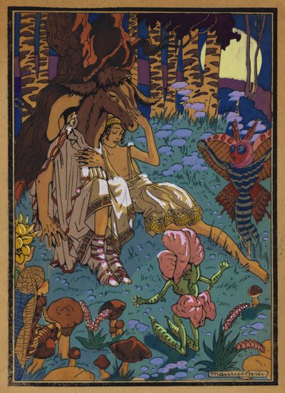 Illusztráció Shakespeare Szentivánéji álom című művéhez (színes litó) alkotó: Maurice Berty