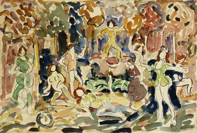 Táncoló figurák, 1910-1913 körül alkotó: Maurice Brazil Prendergast