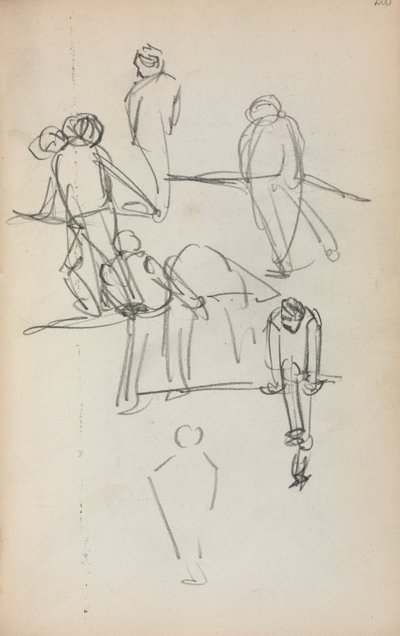 Olasz vázlatfüzet: Ábrák 200. oldal, 1898-1899. alkotó: Maurice Brazil Prendergast