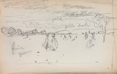 Olasz vázlatfüzet: Tájkép 57. oldal, 1898-1899. alkotó: Maurice Brazil Prendergast