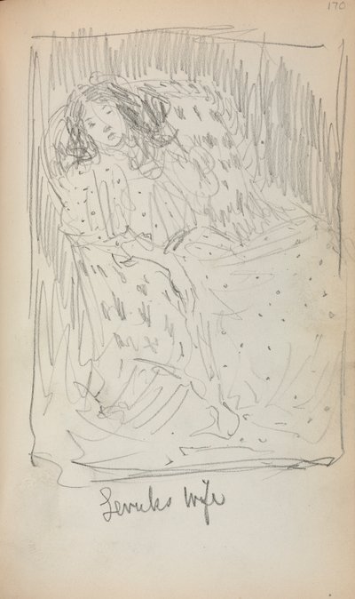 Olasz vázlatfüzet: Levuks felesége 170. oldal, 1898-1899. alkotó: Maurice Brazil Prendergast