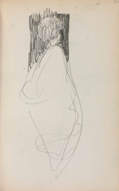 Olasz vázlatfüzet: Álló nő 50. oldal, 1898-1899. alkotó: Maurice Brazil Prendergast