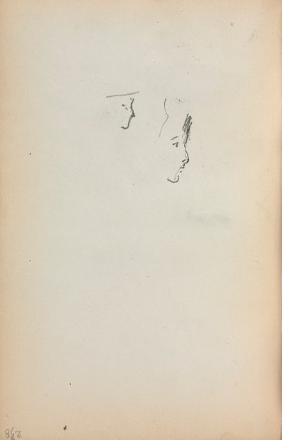 Olasz vázlatfüzet: Két profil 258. oldal, 1898-1899. alkotó: Maurice Brazil Prendergast