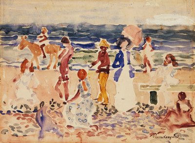 A tengerparton, 1920-23 körül alkotó: Maurice Brazil Prendergast