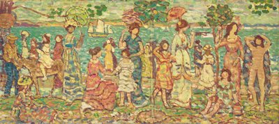 Sétány, 1914-1915 körül alkotó: Maurice Brazil Prendergast