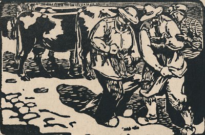 Auvergne-i piac – Au Pied Des Puysból, 1919 alkotó: Maurice Busset