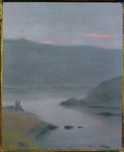 Tájkép (festmény vászonra) alkotó: Maurice Chabas