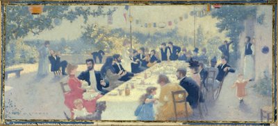 A XIV. kerületi városháza házasságkötő termének vázlata: Esküvői étkezés alkotó: Maurice Chabas