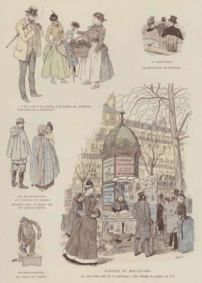 Illusztráció a Paris Brillanthoz (színes litó) alkotó: Maurice Charles Mathieu Bonvoisin