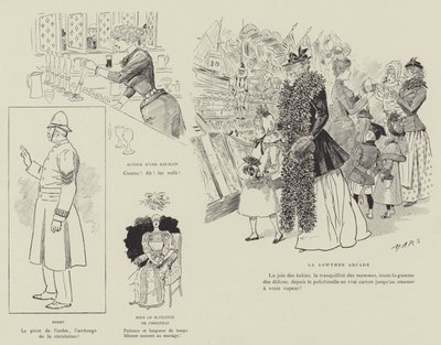 Illusztráció a Mars londoni életéhez alkotó: Maurice Charles Mathieu Bonvoisin