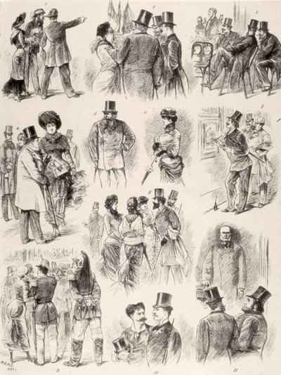 A Salon de Paris megnyitója, 1880 alkotó: Maurice Charles Mathieu Bonvoisin