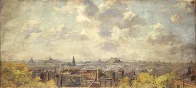 Párizs panorámaképe a rue Victor-Massé felől, 4-1886-ban (olaj, vászon) alkotó: Maurice Dainville