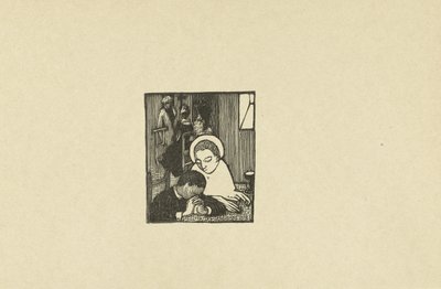 Illustratie bij gedicht in dichtbundel Sagesse van Paul Verlaine Két új fa Sagesse számára, Paul Verlaine A próba (sorozat címe) alkotó: Maurice Denis