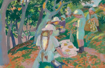 Uzsonna a gesztenyefák alatt, 1914 alkotó: Maurice Denis