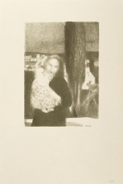 Maternite au cypres (Anya és gyermeke egy ciprusfa alatt) alkotó: Maurice Denis