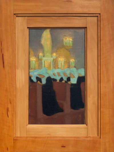 Reggeli szentmise (apácák imádkozva) alkotó: Maurice Denis