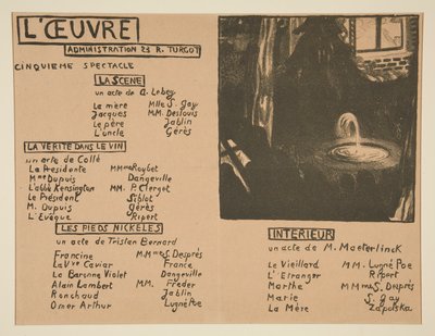 L. színházának műsora alkotó: Maurice Denis